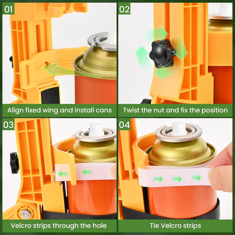 New Fly Spray Can Extension Pole Adaptor, Adjustable Sprayer Bracket Adaptor for Wasp Hornet Bee Spray Long Range, Spray Paint, Window Cleaner, Tree Spray. Spray Can Trigger Handle(Yellow) - Image 5